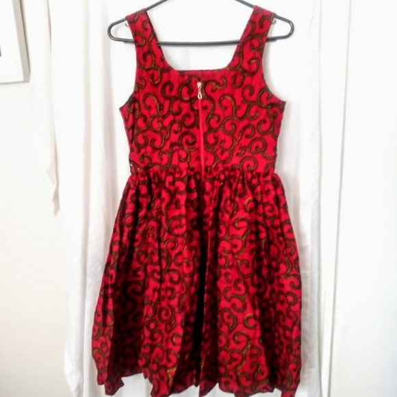 🌞3/$18🌞Handmade Cranberry Red Holiday Dress - Picture 5 of 5